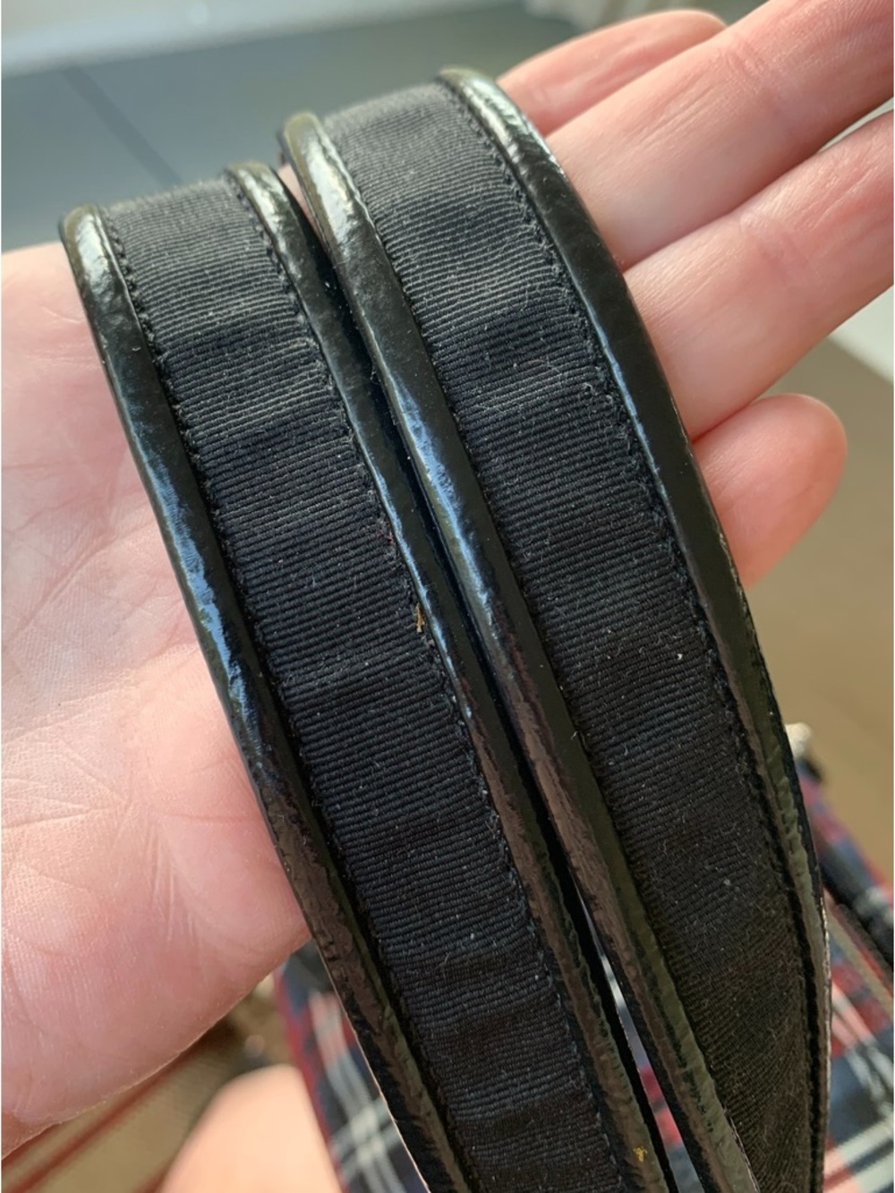 Coach Poppy Tartan Plaid Glam Tote + Cardholder (Red/Blue) 18713 - Picture 9 of 16